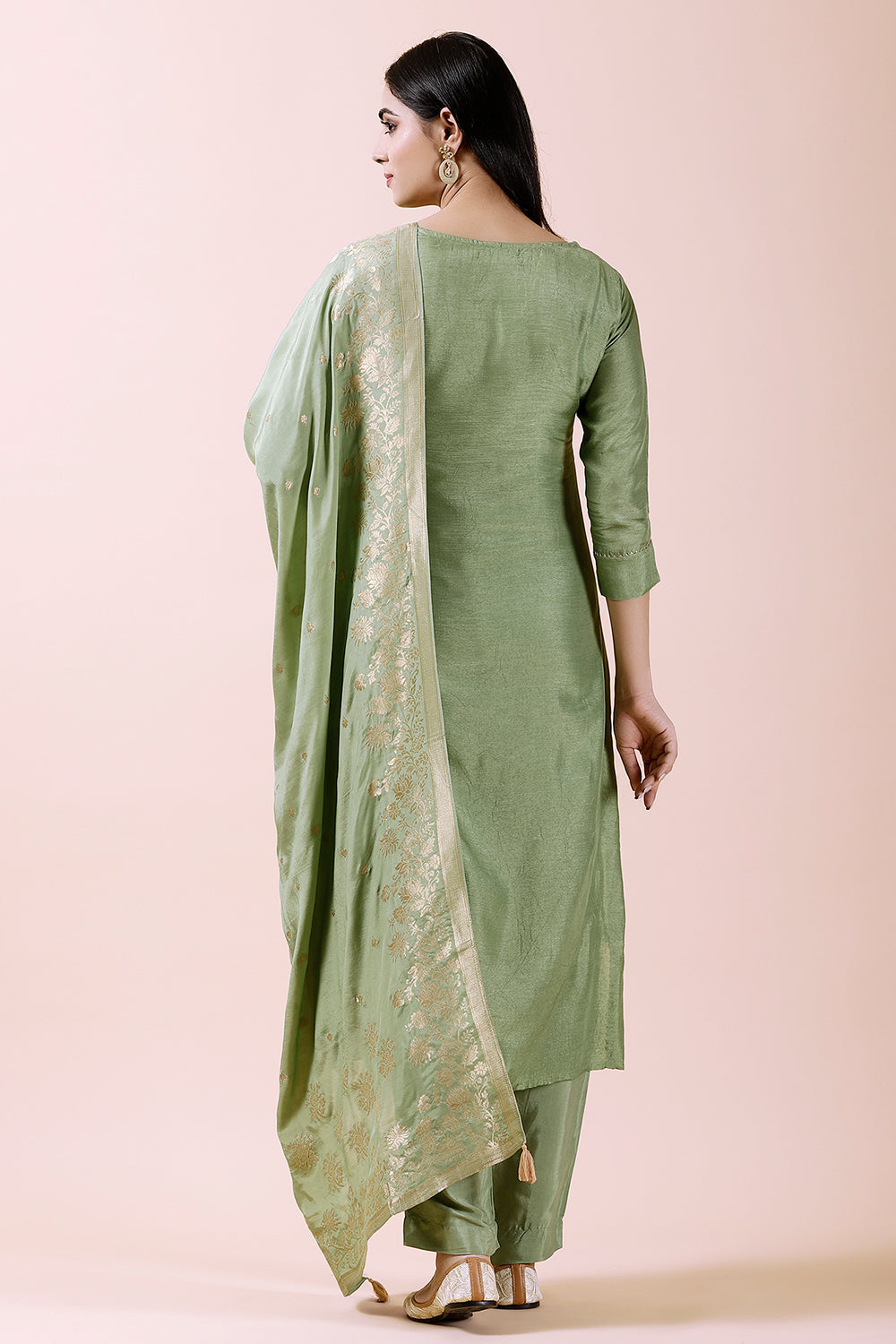 Pista Color Woven Silk Suit