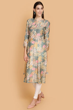 Pista Color Muslin Kurta.