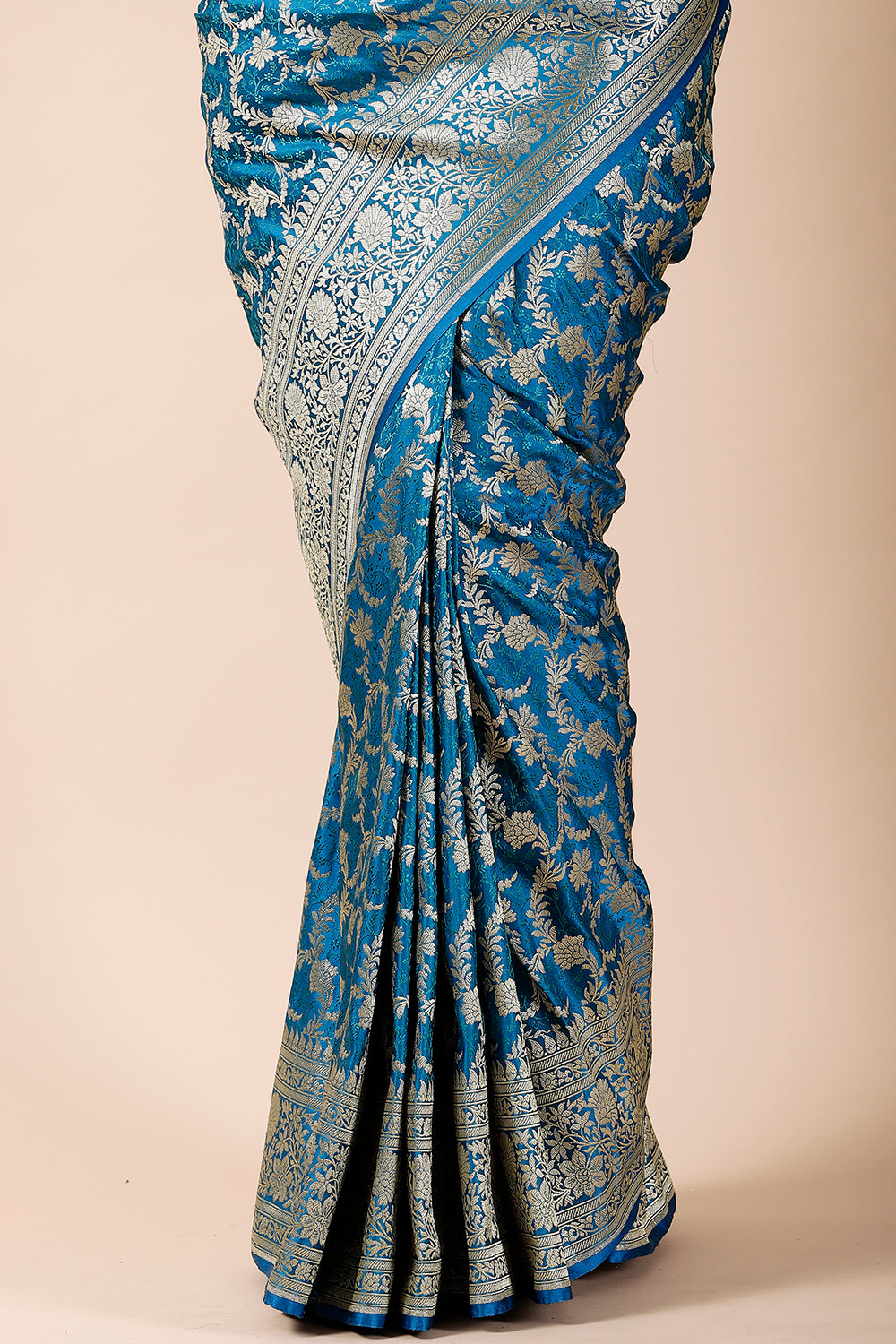 Blue Color Banarsi Silk Weaving Saree