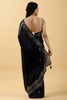 Navy Blue Colour Embroidered Georgette Saree