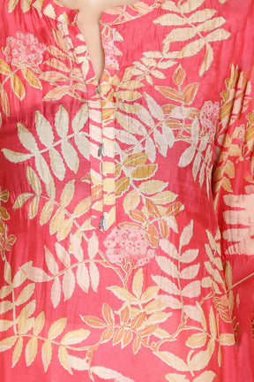 Coral Color Muslin Kurta.