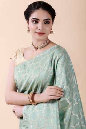 Mint Green Colour Weaving Silk Saree