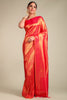 Fuchsia Pink Color Silk Saree.