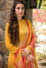 Yellow Color Sequins & Pintuck Unstitched Suit Material