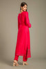 Cherry Red Embroidered Silk Suit With an Unstitched Salwar Fabric