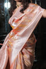 Peach Colour Organza Weaving Saree