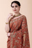 Rust Color Embroidered Saree