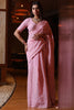 Pink Colour Thread Work Saree.