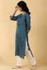 Teal Color Printed Cotton Kurta