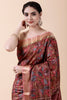 Punch Pink Color Tussar Silk Digital Printed Saree