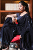 Navy Blue Color Embroidered Georgette Saree