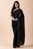 Black Color Georgette Embroidered Saree