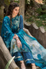 Blue Color Sequins & Pintuck Unstitched Suit Material