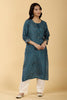 Teal Color Printed Cotton Kurta