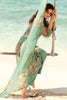 Sea Green Color Organza Digital Print Unstitched Suit Material