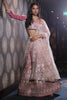 Fuchsia Pink Organza Embroidery Unstitched Lehenga