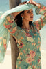 Sea Green Color Organza Digital Print Unstitched Suit Material