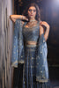 Blue Colour Chinon Silk Lehenga