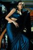 Blue Colour Satin Saree.