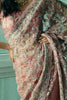 Dusty Peach Net Saree.