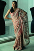 Dusty Peach Net Saree.