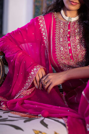 Fuchsia Pink Color Georgette Anarkali Suit
