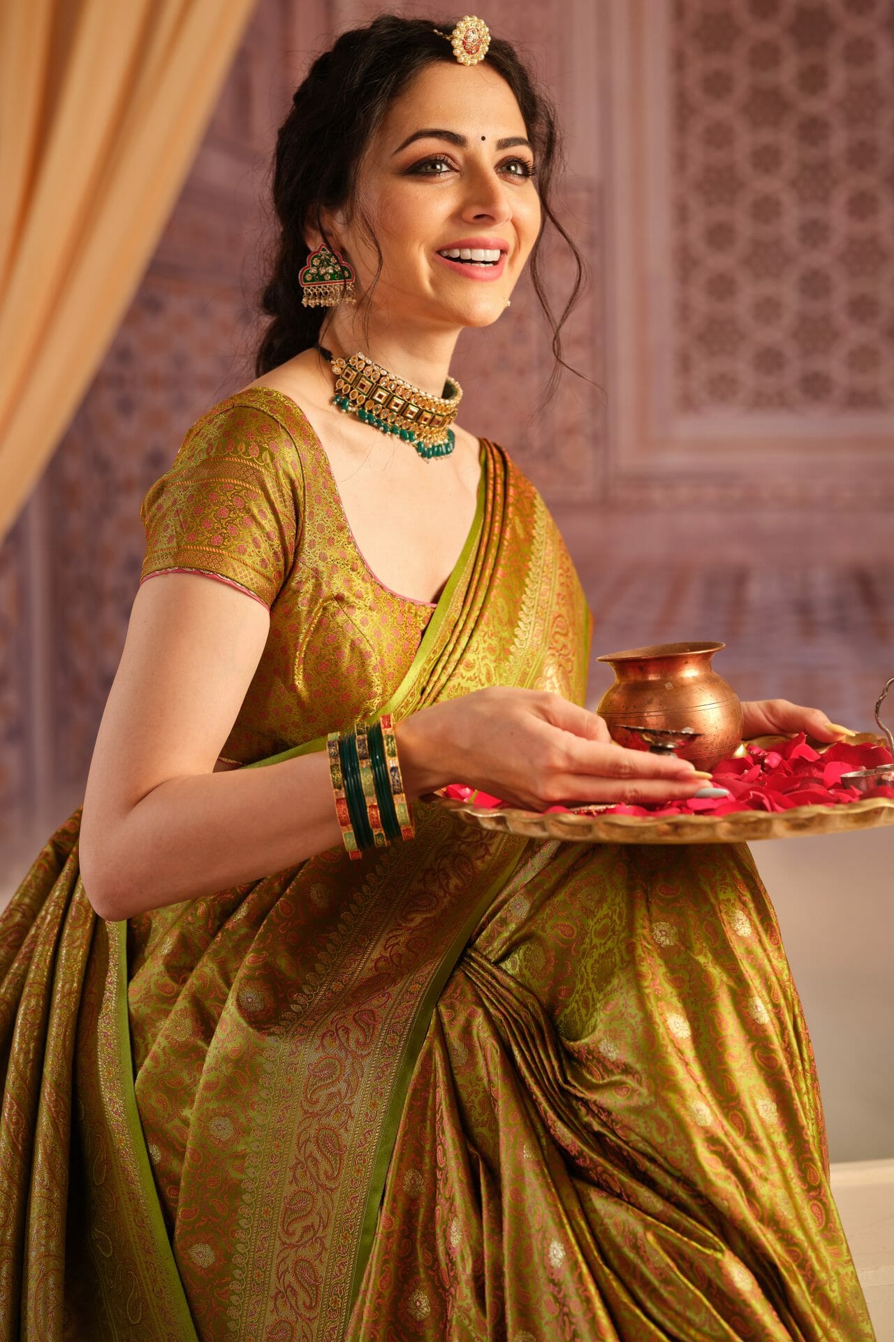 Green Banarasi Silk Saree