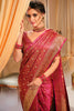 Fuchsia Pink Banarasi Silk Saree.