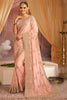 Baby Pink Crepe Silk Saree