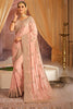 Baby Pink Crepe Silk Saree