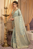 Turquoise Color Chanderi Silk Saree