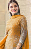 Mustard Blue Gharara Suit