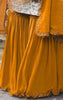 Mustard Blue Gharara Suit