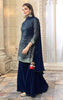 Navy Blue Gharara Suit