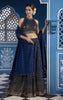 Navy Blue Georgette Lehenga.