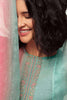 Pink Color Organza Print Unstiched Suit Material
