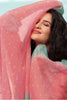 Pink Color Organza Print Unstiched Suit Material