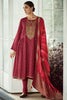 Maroon Colour Silk Suit Material.