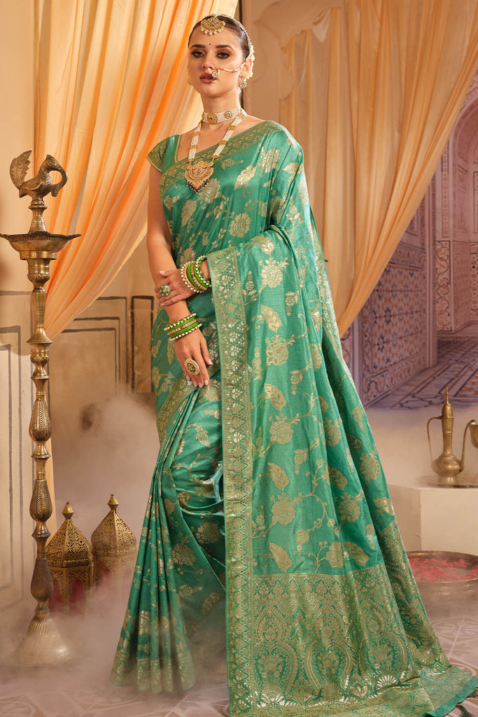 Green Colour Silk Saree.