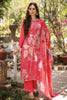 Pink Color Sequins & Pintuck Unstitched Suit Material