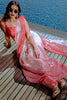 Pink and Coral Ombre Georgette Saree.