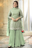 Pista Colour Georgette Gharara Suit.