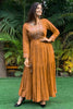 Mustard Color Cotton Anarkali Kurti.