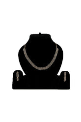 Gold & Silver Dazzling Necklace & Earring