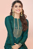 Teal Colour Crepe Silk Suit Material